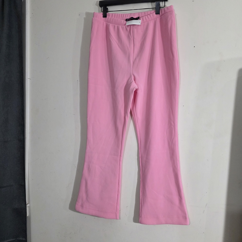 New York & Company Pink Ribbed Pants